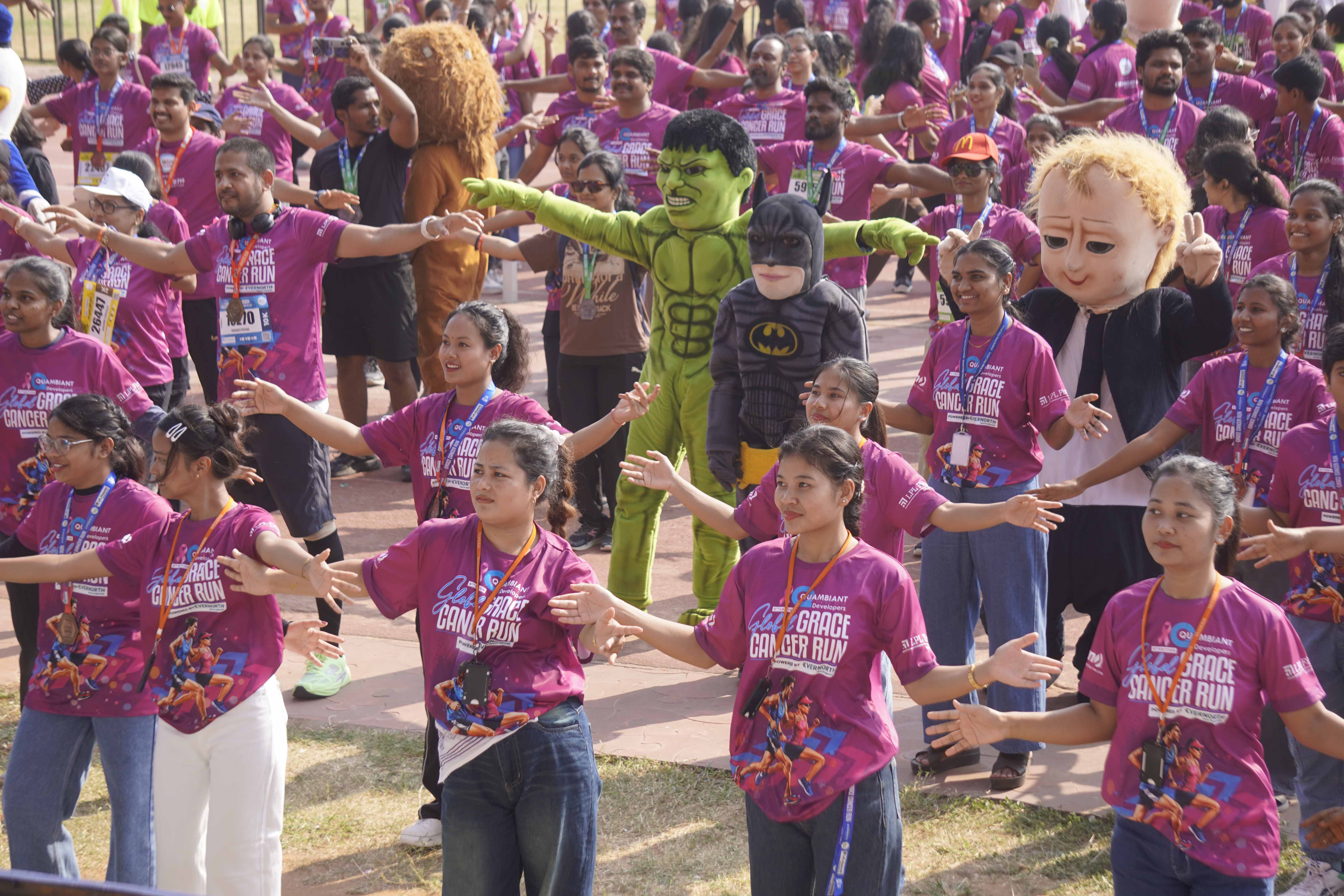Minister D. Sridhar Babu Praises Hyderabad&rsquo;s Unity at Global Grace Cancer Run