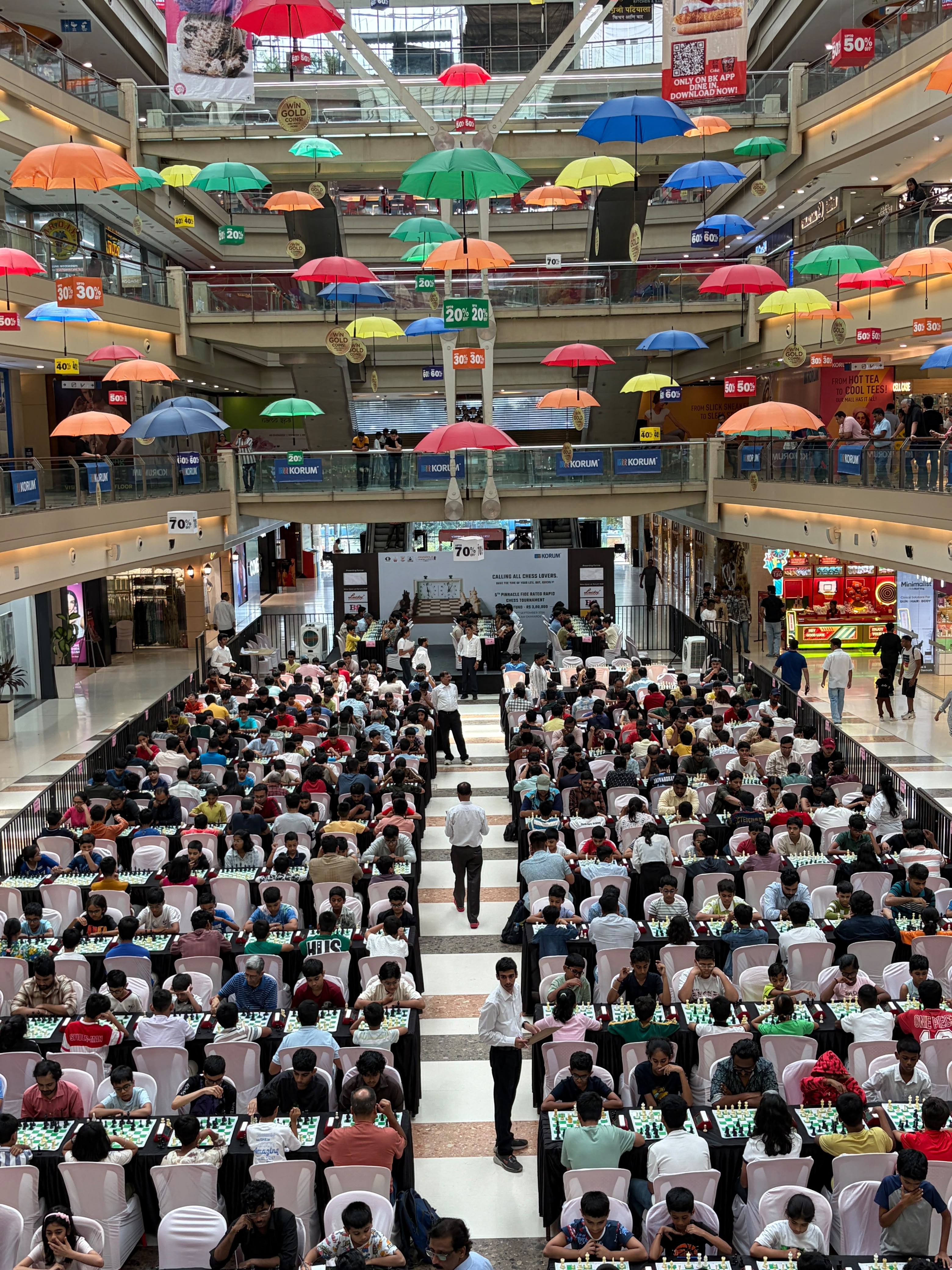 Korum Mall Hosts 5th Pinnacle FIDE Rated Rapid Chess Tournament, Draws 428 Participants from Across India