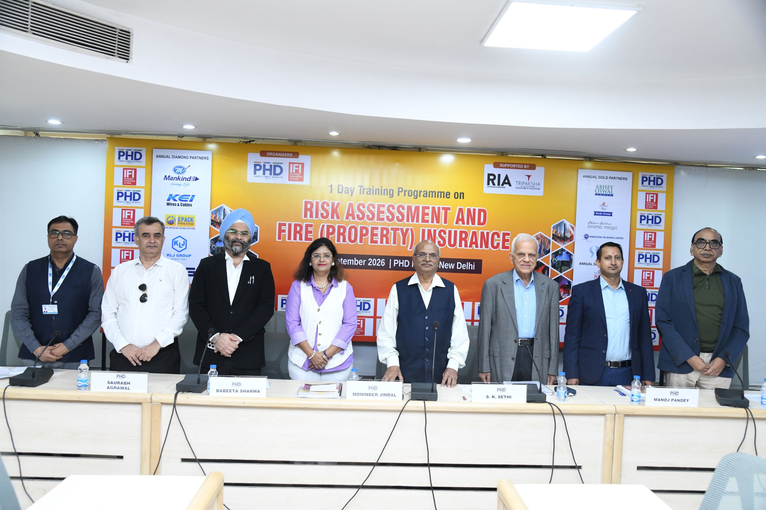 Post event release and pictures - PHDCCI Organises Training Programme on Risk Assessment and Fire (Property) Insurance
