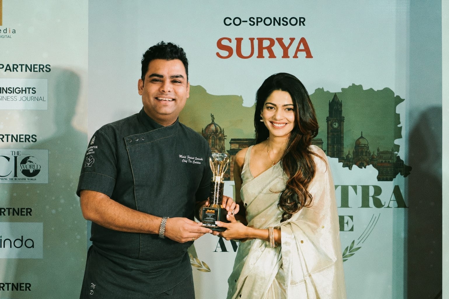 Chef Mohd Faisal Qureshi Honoured with ' The Most Inspirational Chef of the Year' at Maharashtra Excellence Awards 2026
