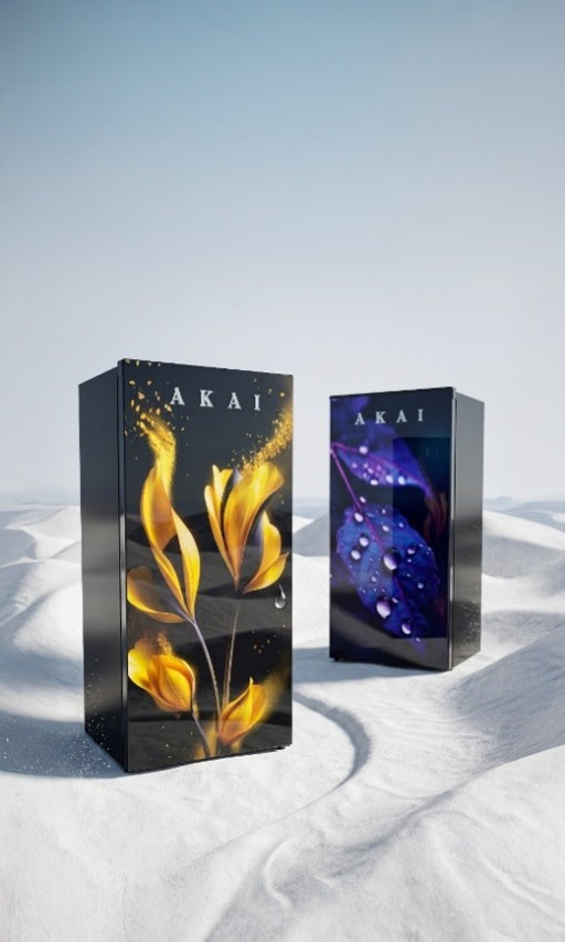 Japanese appliances major AKAI launches its new line of nature fresh Glass Finish Door Direct Cool Refrigerators in India
