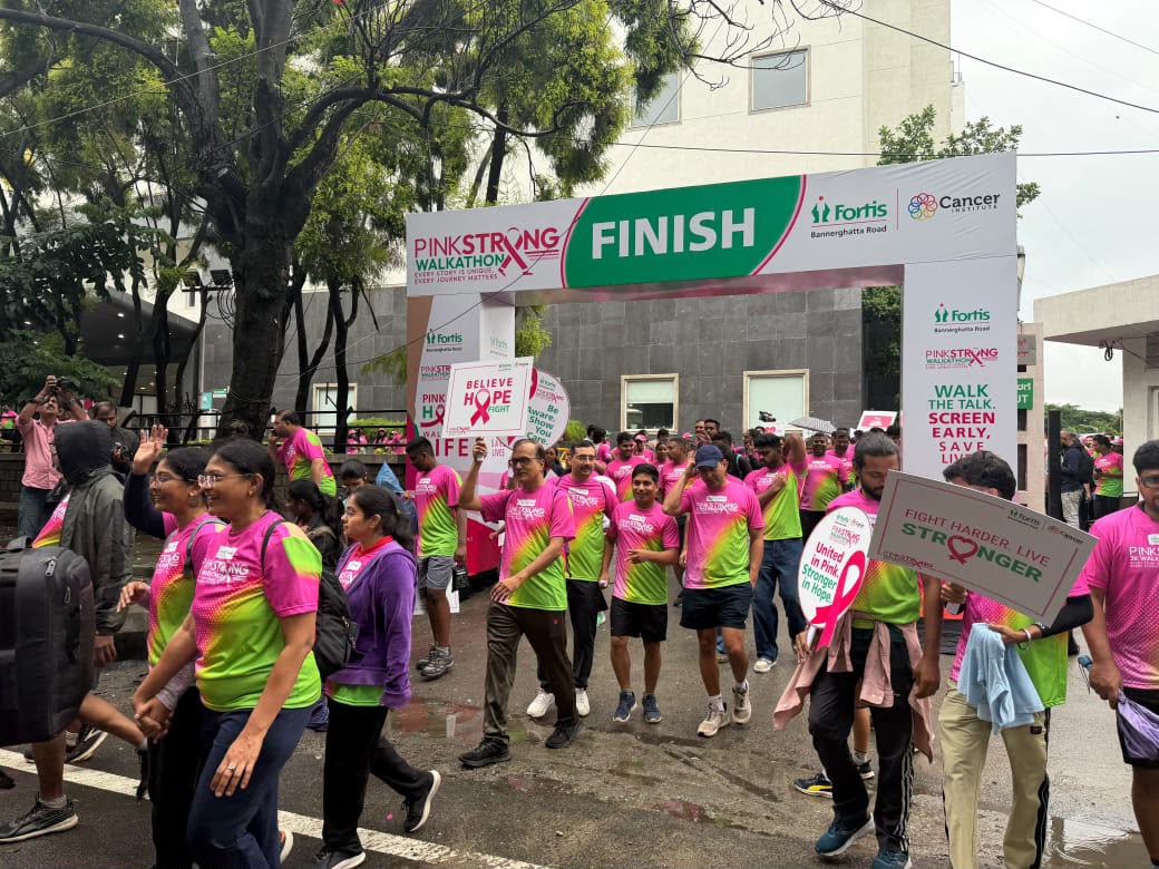 Over 3,000 Participate in Fortis Hospital, Bannerghatta Road&rsquo;s &lsquo;Pinkstrong&rsquo; 3K Walkathon for Breast Cancer Awareness