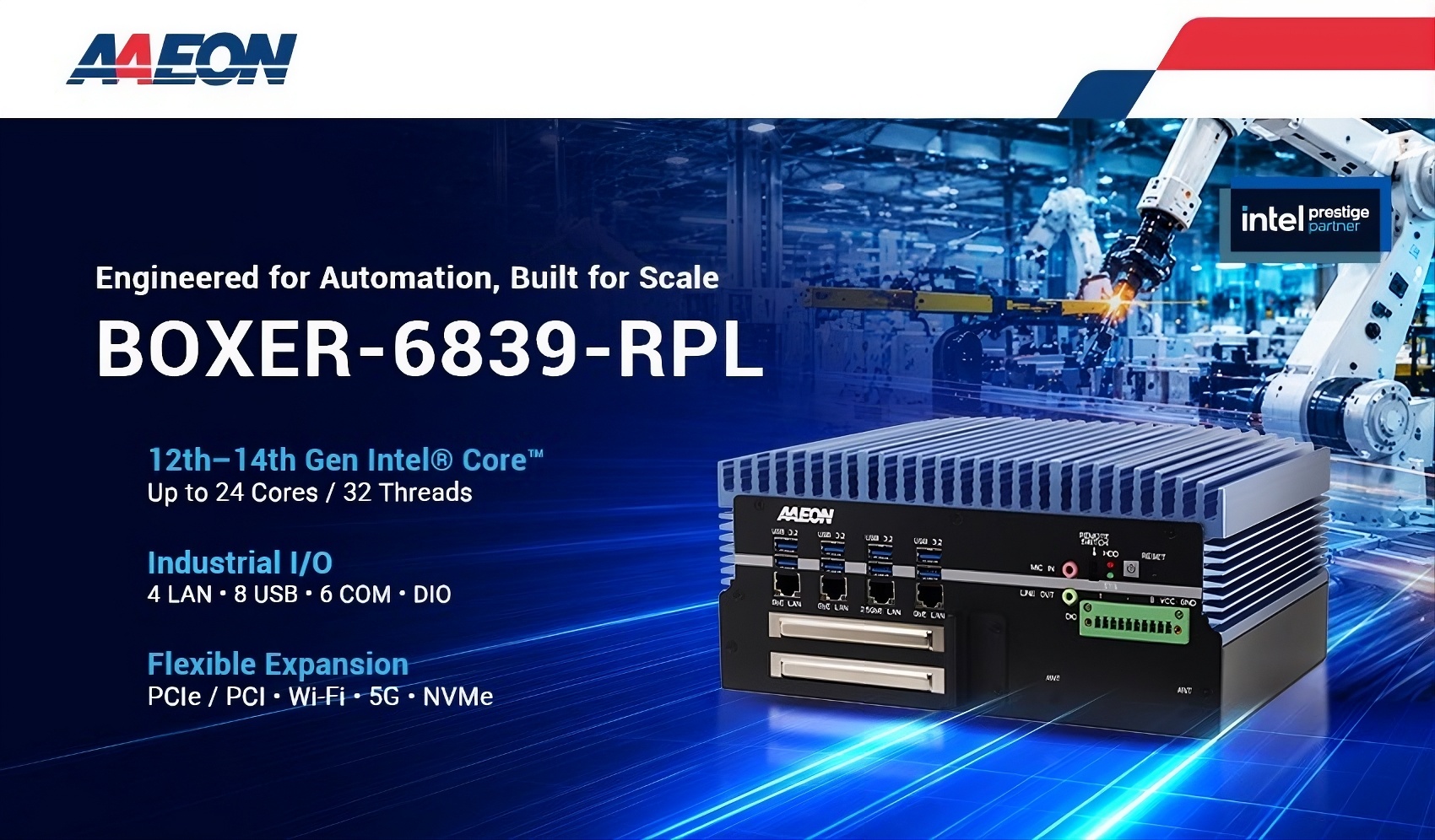 AAEON&rsquo;s New BOXER-6839-RPL is an Industrial Powerhouse with Multi-Gen Intel Core Processing
