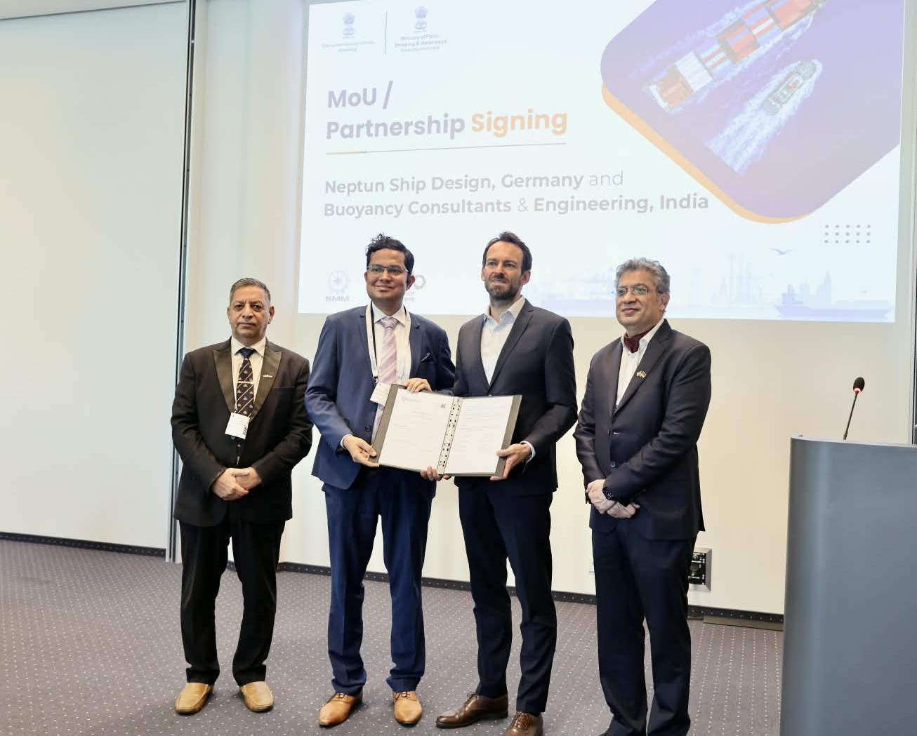 Buoyancy Consultants and Neptun Ship Design Sign Letter of Intent at the India Business Roundtable