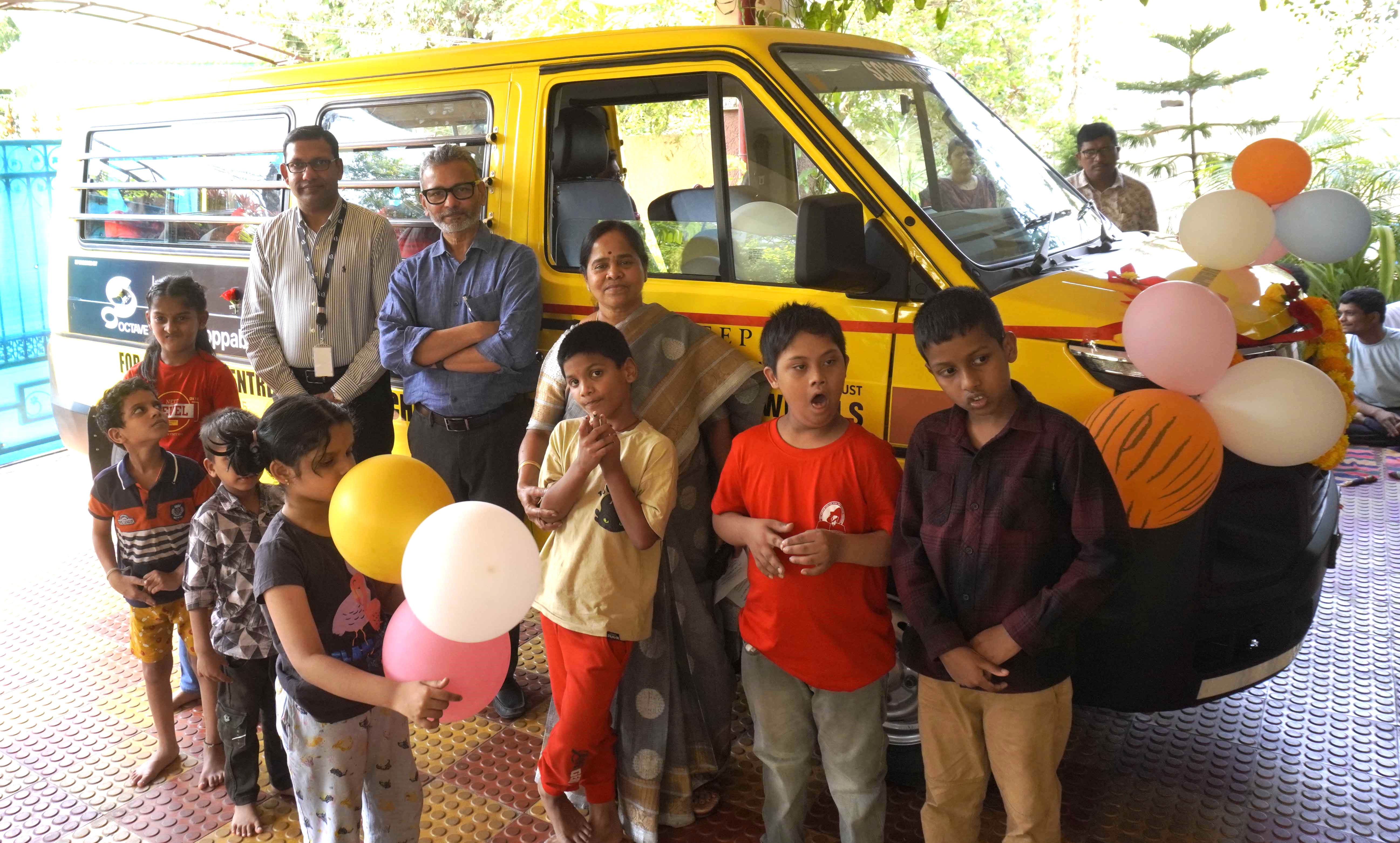 An 18-seater TATA Winger donated to an NGO to enable the safe transport of special children