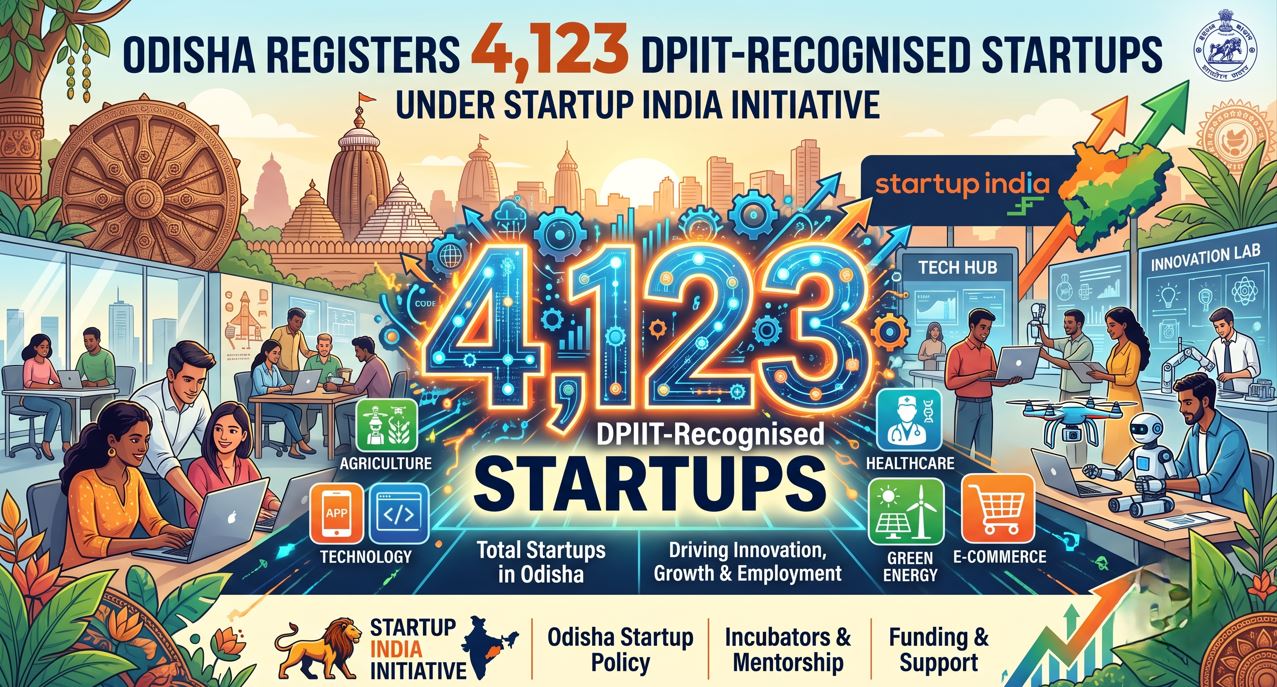 Odisha Registers 4,123 DPIIT-Recognised Startups Under Startup India Initiative