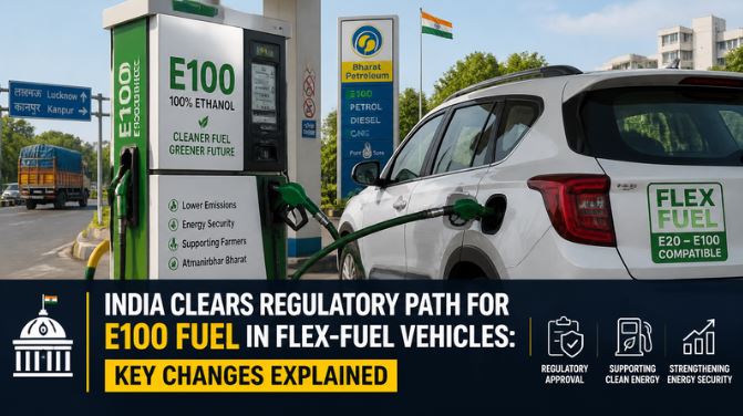 India Clears Regulatory Path for E100 Fuel in Flex-Fuel Vehicles: Key Changes Explained