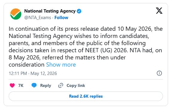NEET-UG 2026 Cancelled Amid Paper Leak Allegations; Re-Exam to Be Held!