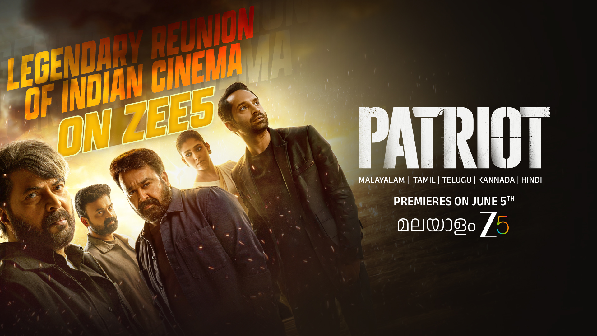 Malayalam ZEE5 Announces the Digital Premiere of &lsquo;Patriot&rsquo; on June 5