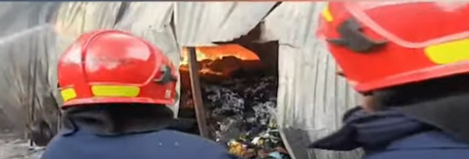 Fire Breaks Out at Clothing and Thread Storage Warehouse in Patrapada; Short Circuit Suspected
