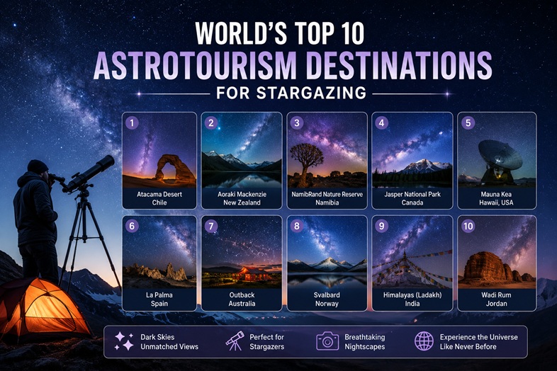 World&rsquo;s Top 10 Astrotourism Destinations for Stargazing