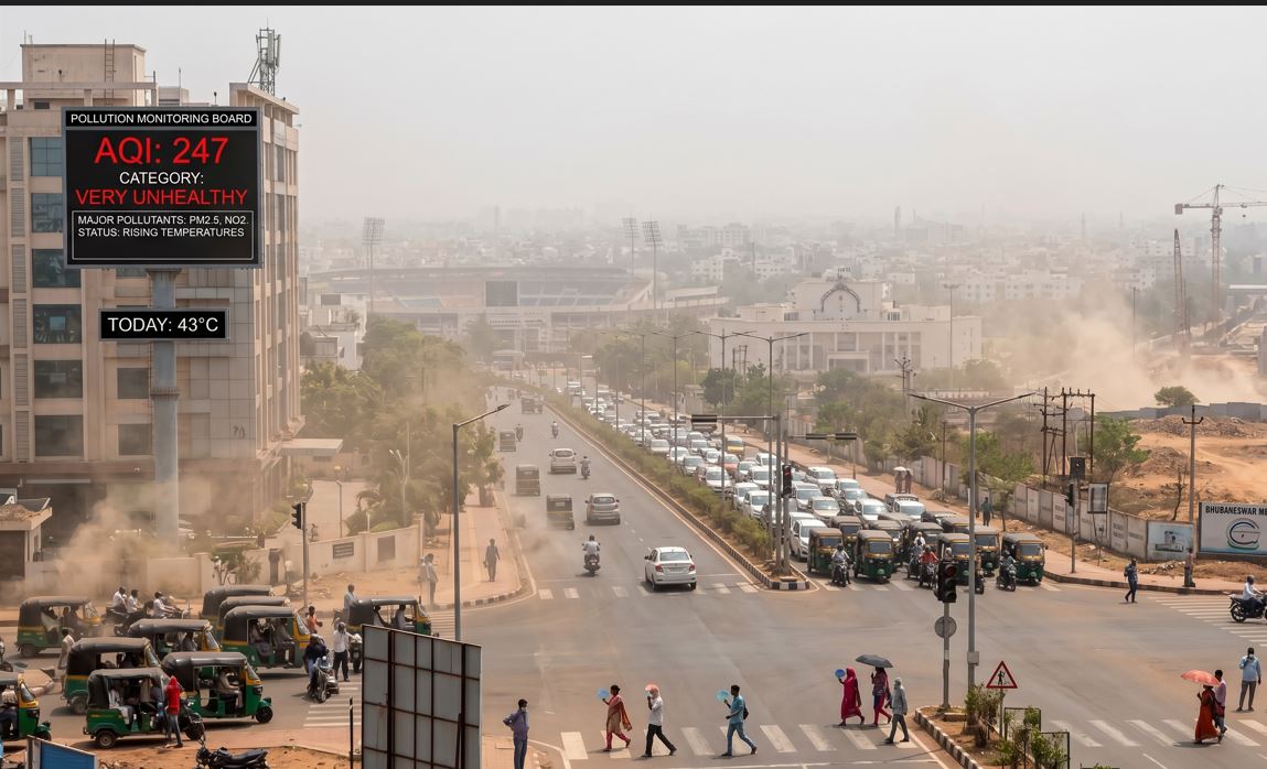 Odisha Sizzles Under Severe Heatwave as Air Quality Worsens; Angul Remains in Orange Zone