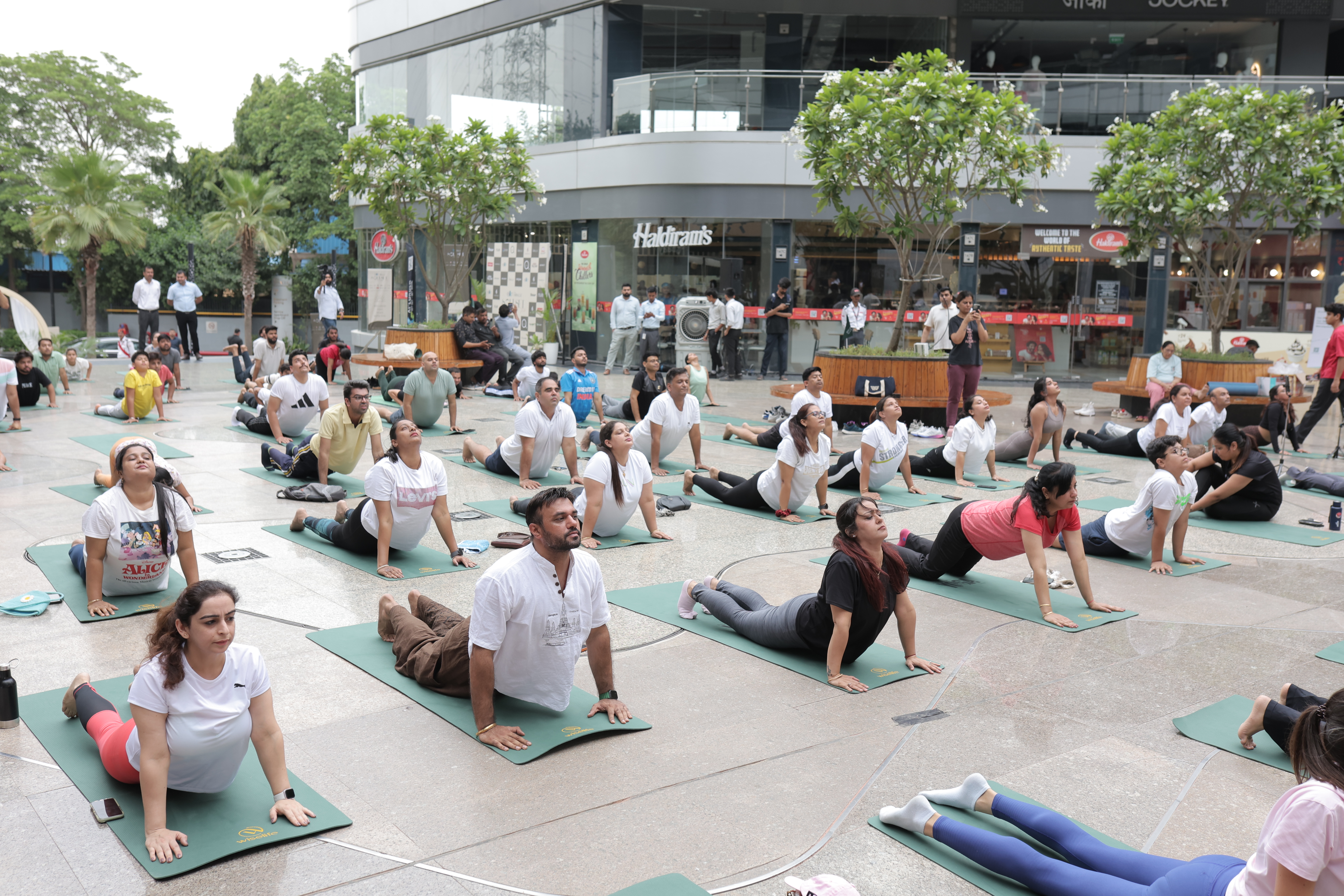 Elan Group Celebrates International Yoga Day with Bollywood Sensation Elnaaz Norouzi through Soulset at Elan Miracle Mall
