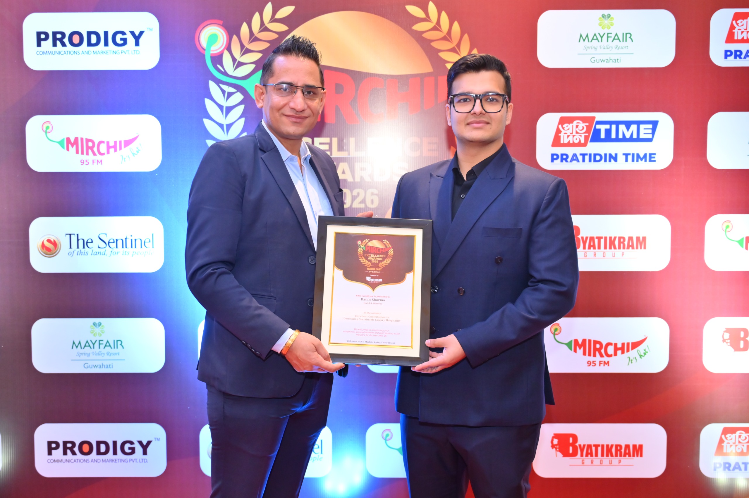 Mayfair Spring Valley Resort CMD Ratan Sharma Honoured at Mirchi Excellence Awards 2026