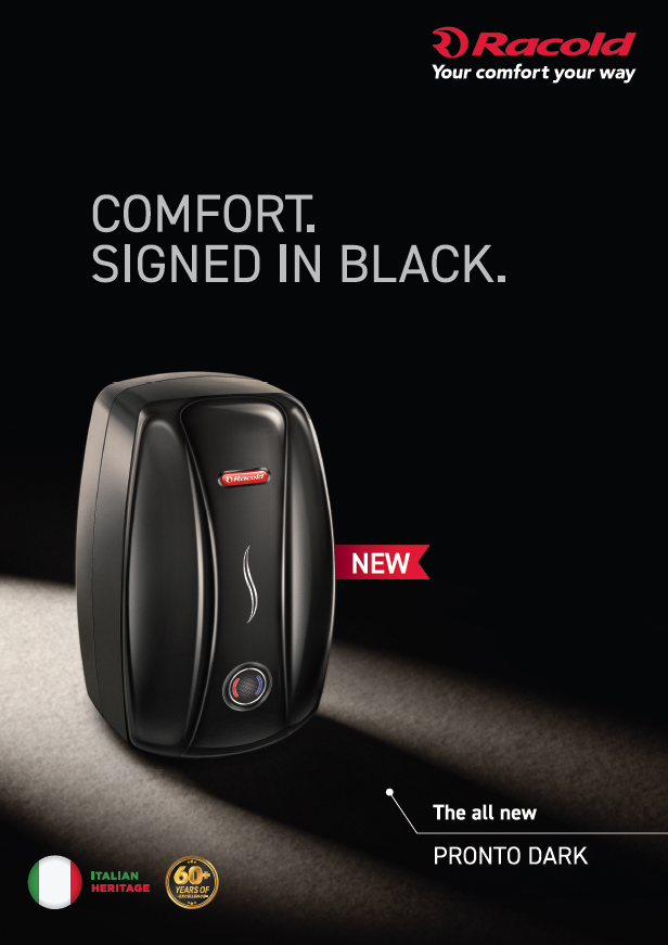 Racold launches Pronto Dark 5L, bringing style to the instant water heater category