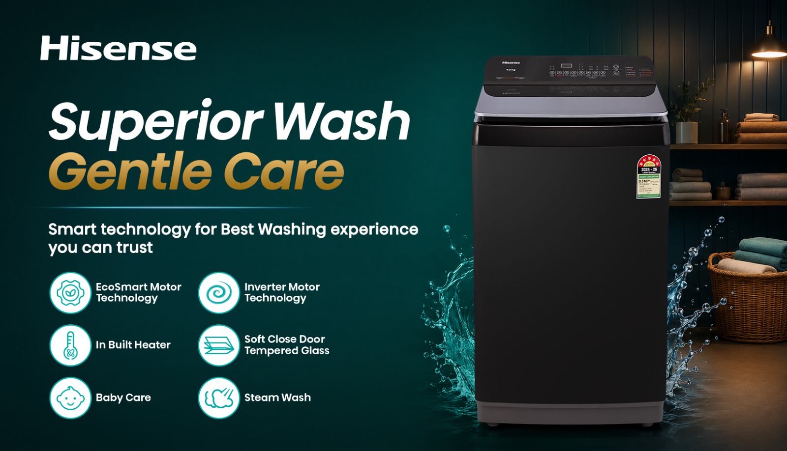 Hisense India Expands Home Appliance Portfolio, Enters Laundry Category with New Washing Machine Range