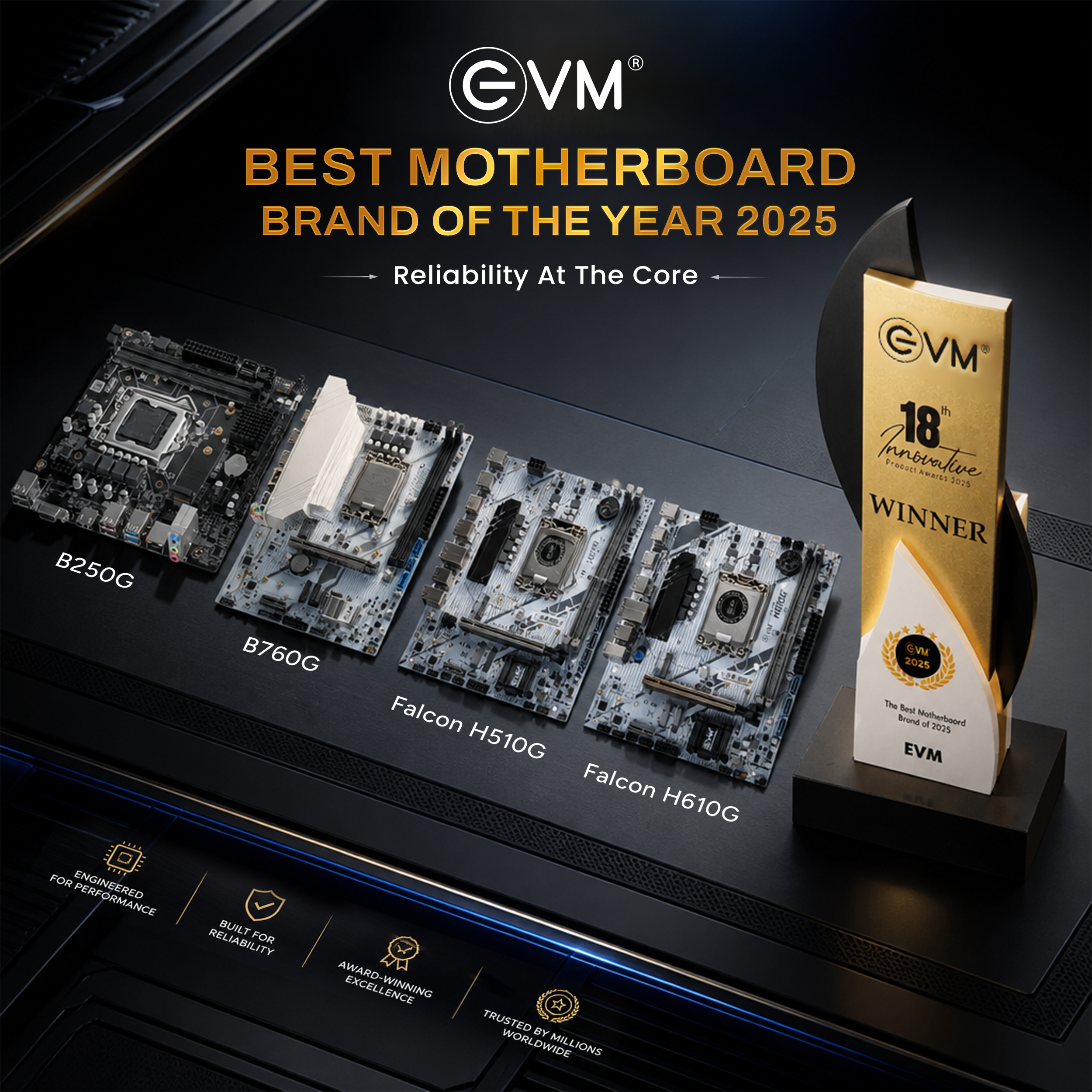 Homegrown Tech Brand EVM Steps Up PC Components Ambitions with Falcon Range Motherboards