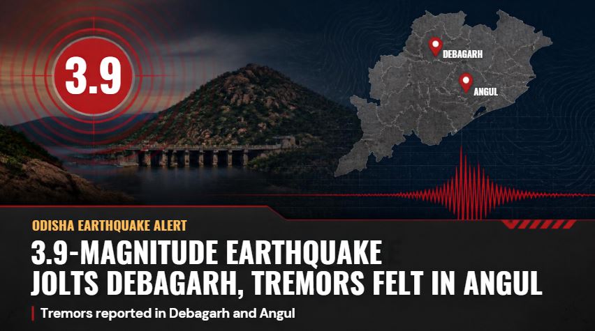 3.9-Magnitude Earthquake Jolts Debagarh, Tremors Felt In Angul