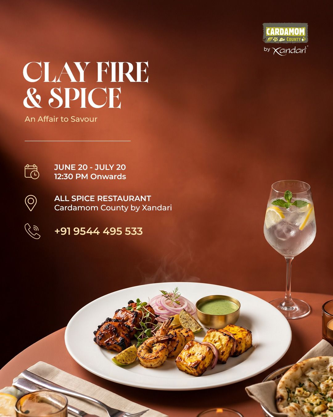Listing Note - Clay Fire & Spice - A Tandoor Odyssey at Cardamom County by Xandari