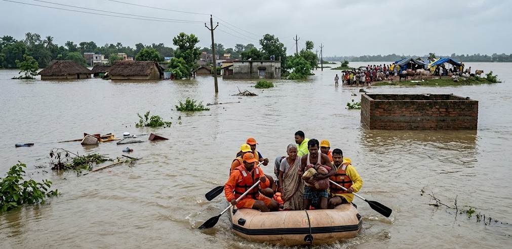 Bhadrak Flood Situation Worsens as Salandi, Baitarani Rivers Rise