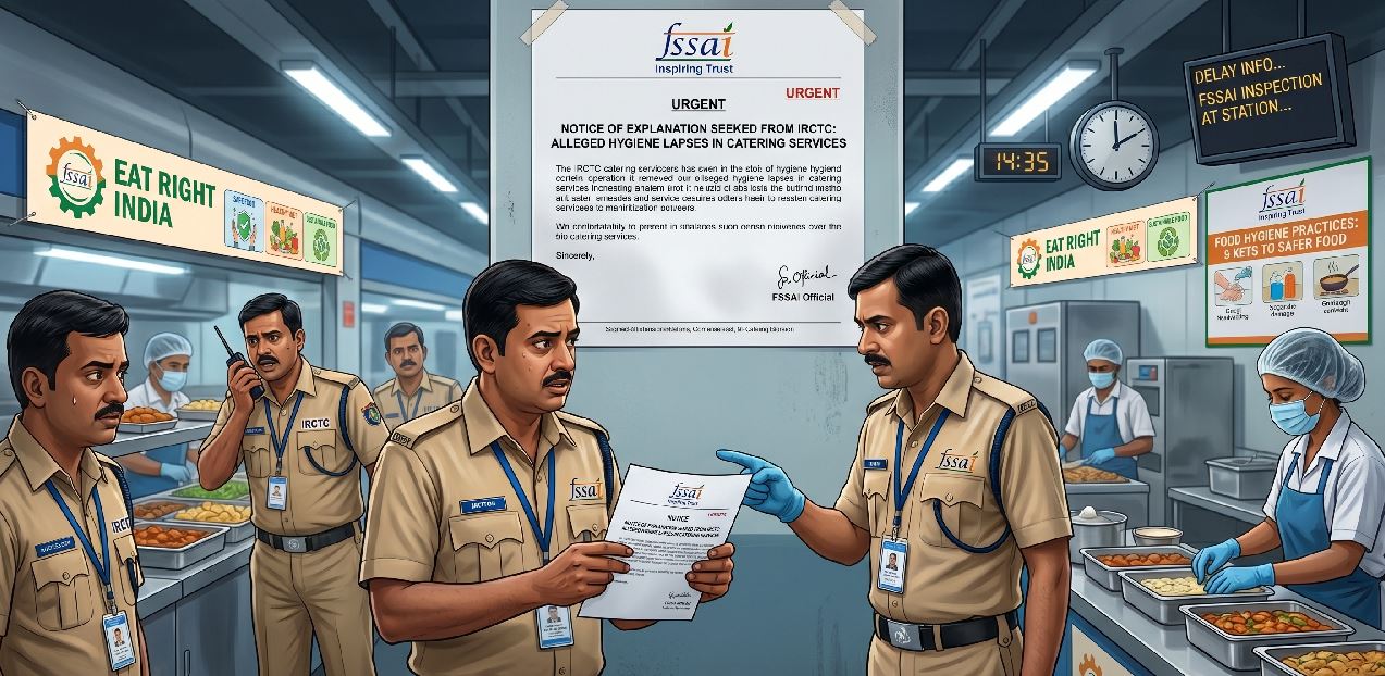 FSSAI Seeks Explanation from IRCTC Over Alleged Hygiene Lapses in Train Catering Services