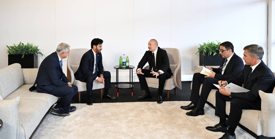 Azerbaijani President Ilham Aliyev meets FIA President Mohammed Ben Sulayem as Baku celebrates a decade of racing