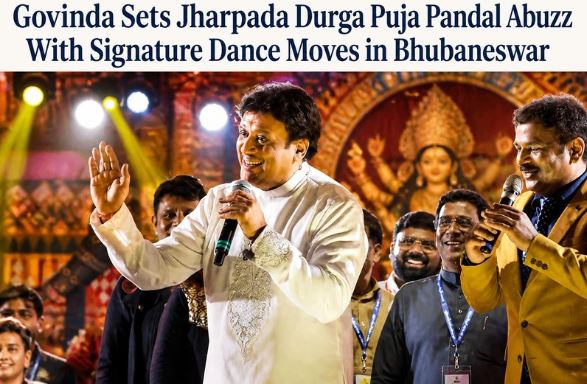 Govinda Sets Jharpada Durga Puja Pandal Abuzz With Signature Dance Moves in Bhubaneswar