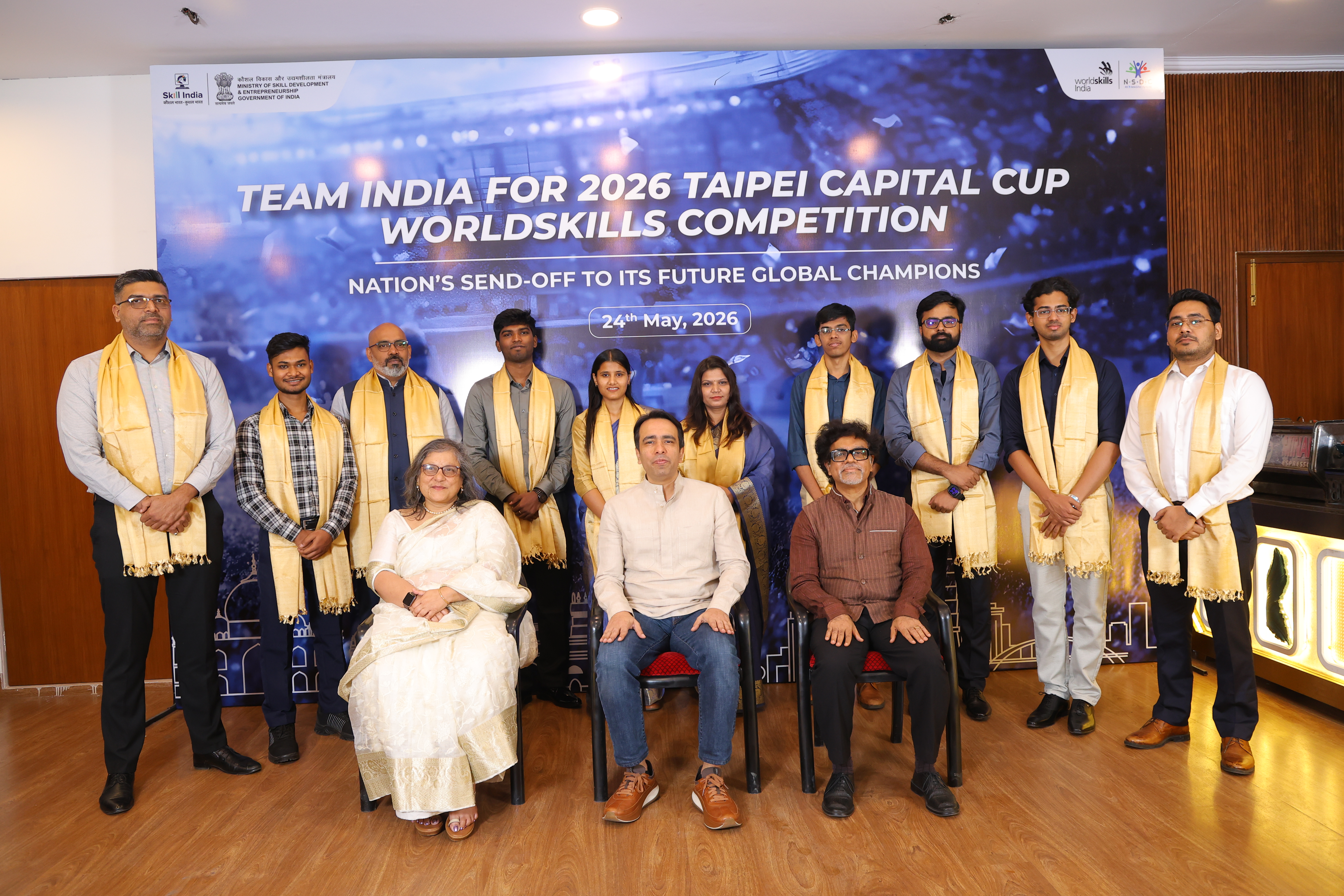 Jayant Chaudhary Flags Off India Team for Taipei WorldSkills Tournament