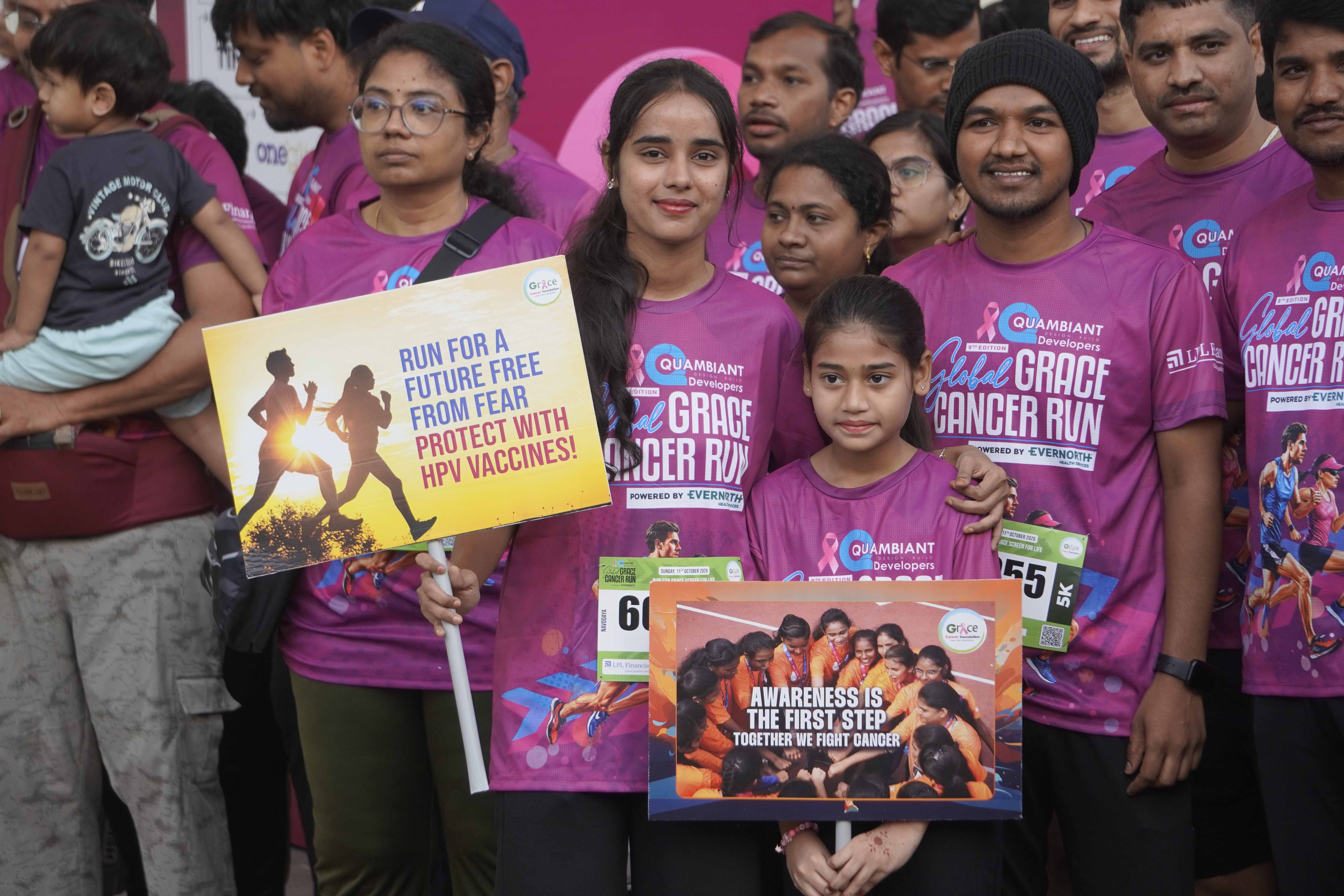 CM Revanth Reddy Highlights Early Detection Message at Global Grace Cancer Run 2026