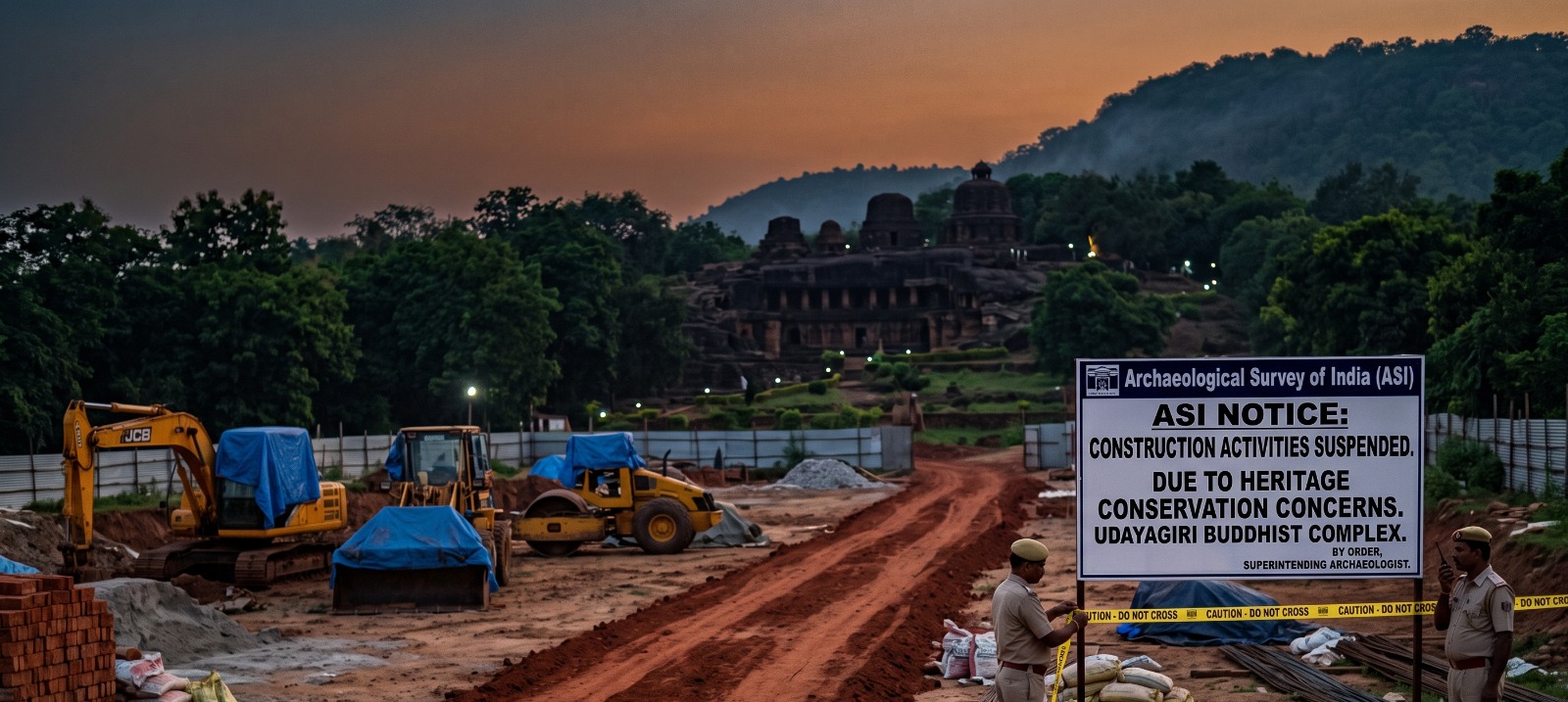 ASI Halts Tourism Project Near Udayagiri Buddhist Complex Amid Heritage Conservation Concerns