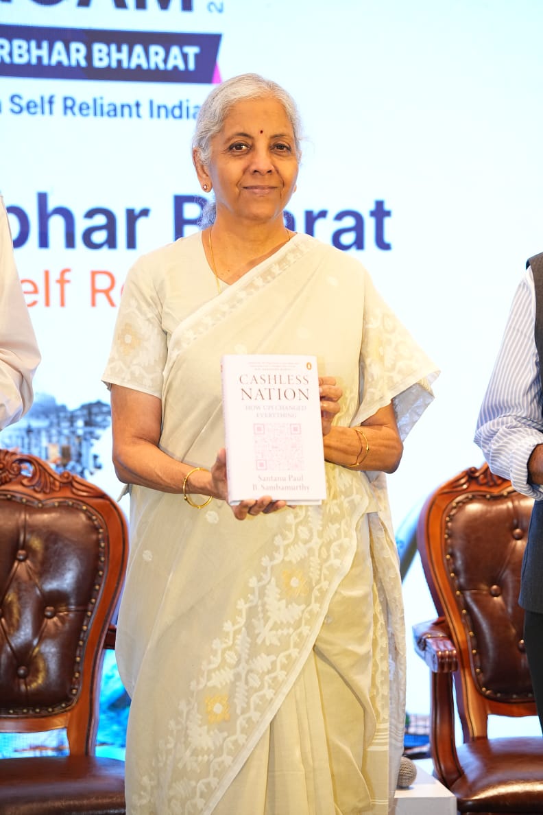 Celebrating a decade of UPI, Finance Minister Nirmala Sitharaman unveils&nbsp;Cashless Nation at Sangam 2026
