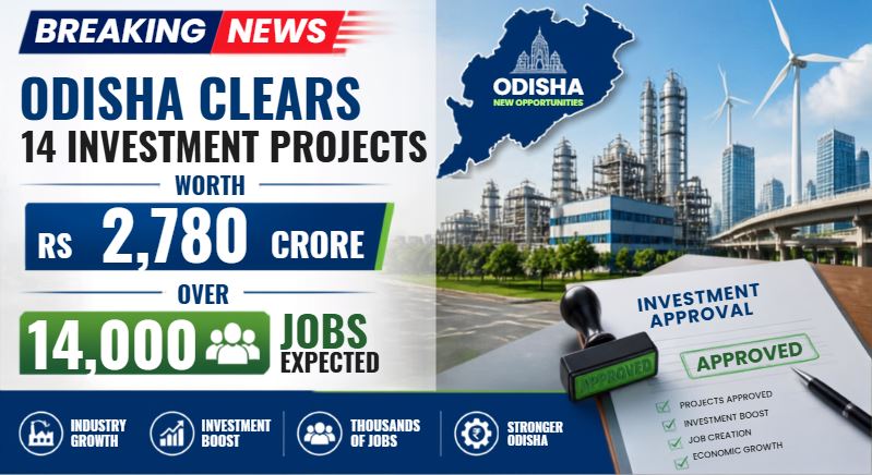 Odisha Clears 14 Investment Projects Worth Rs 2,780 Crore, Over 14,000 Jobs Expected
