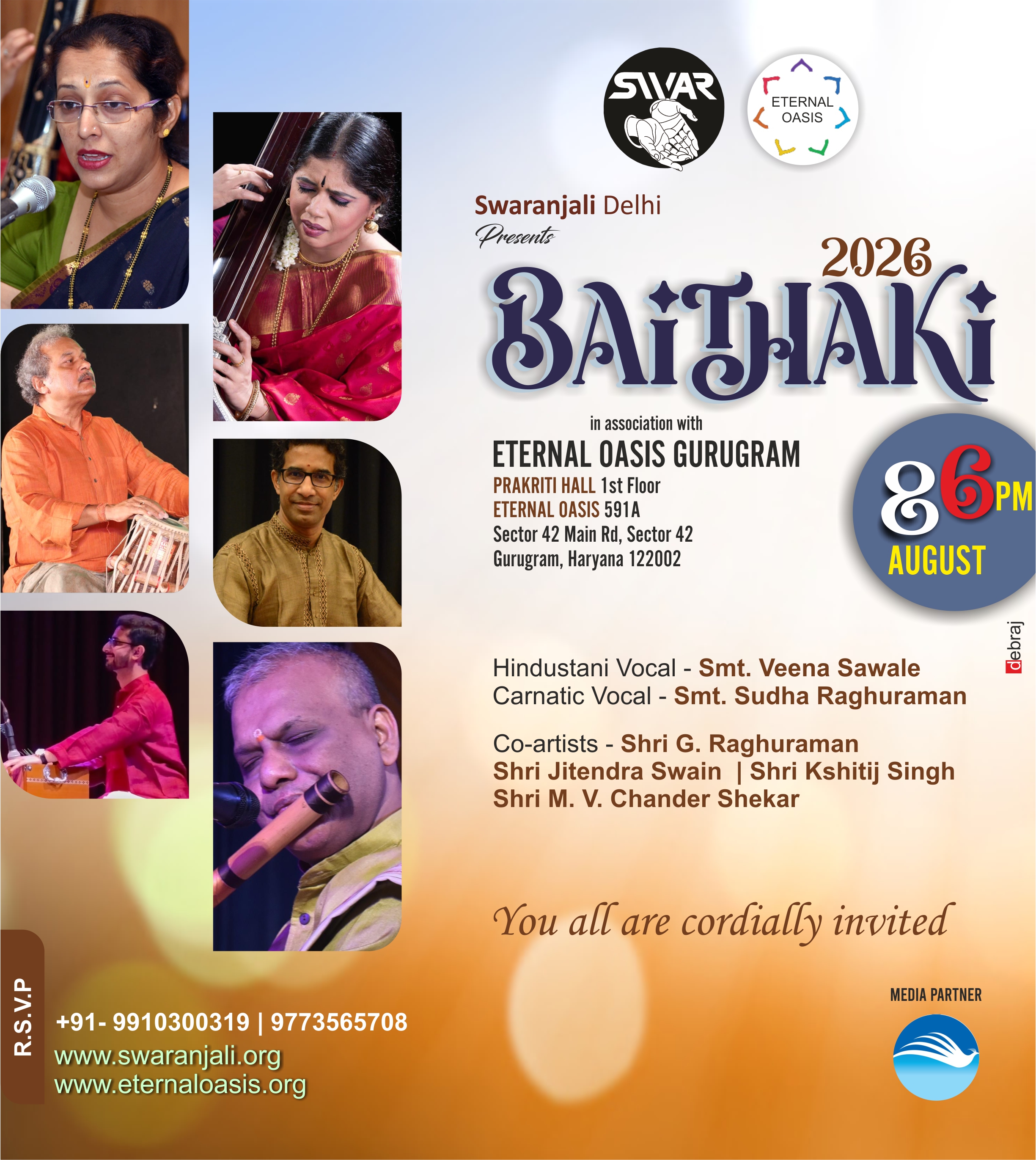 Swaranjali Delhi to Present ‘Baithaki 2026’ in Association with Eternal Oasis Gurugram on August 8