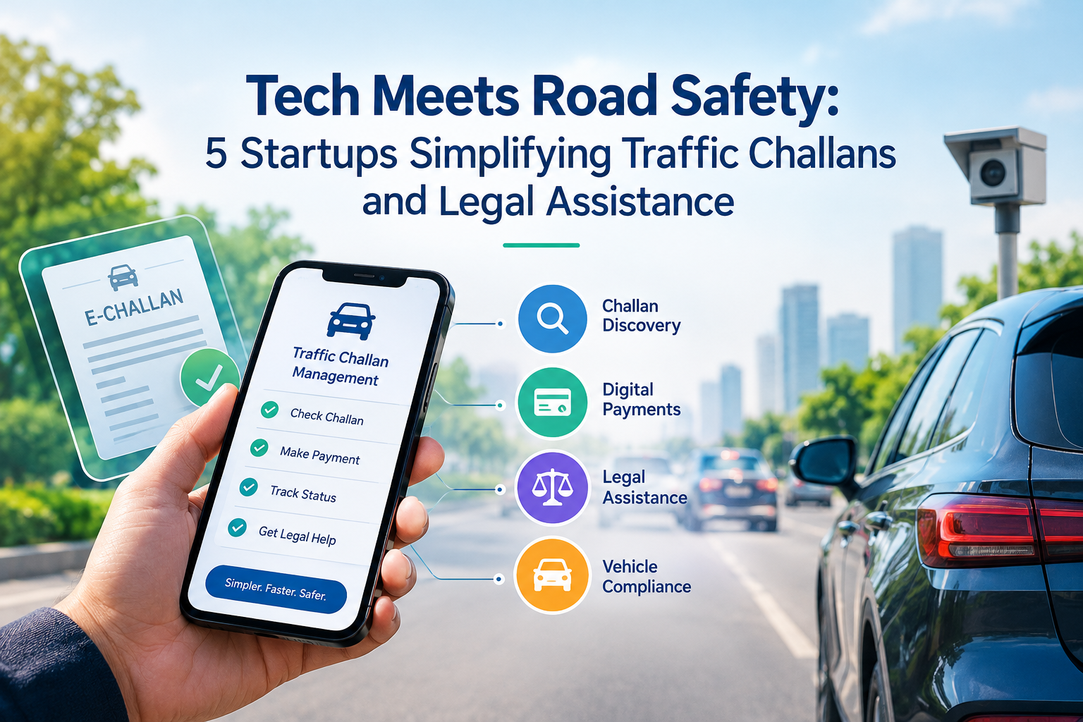 Exclusive Listicle - Tech Meets Road Safety: 5 Startups Simplifying Traffic Challans and Legal Assistance