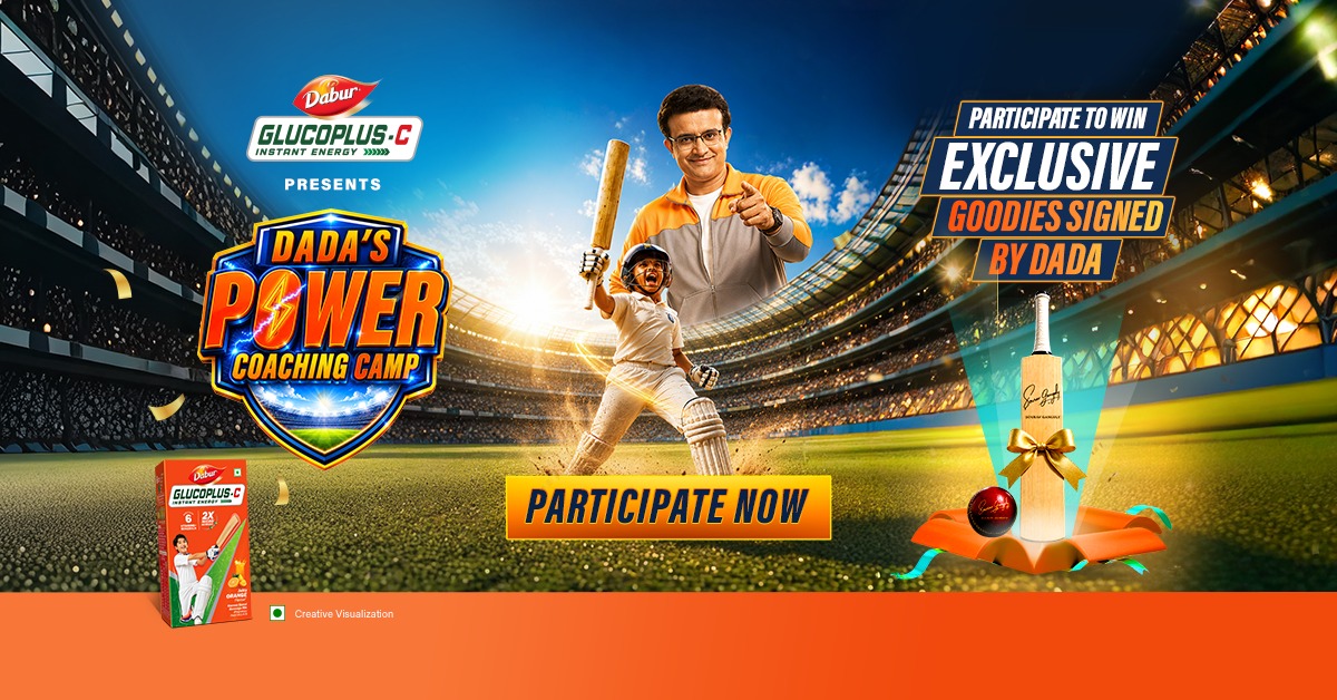 Dabur GlucoPlus C launches new Campaign with Sourav Ganguly - 'Dada's Power Coaching Camp'