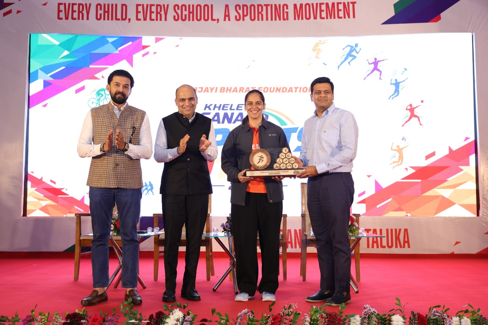 Vijayi Bharat Foundation’s Khele Sanand Sports Utsav 2026 kicks off with Saina Nehwal, bringing 25,000+ students into competition