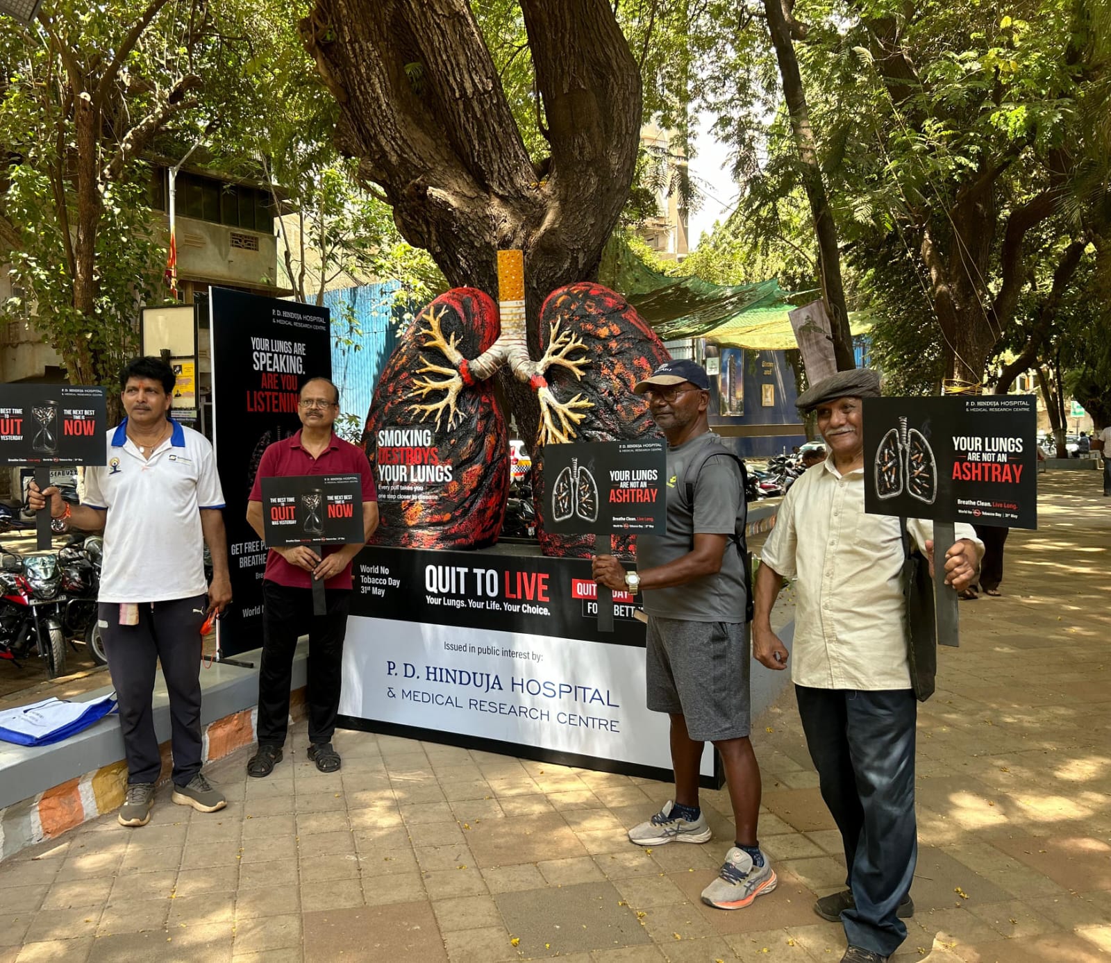 World No Tobacco Day 2026: P. D. Hinduja Hospital Unveils &lsquo;Quit to Live&rsquo; Installation
