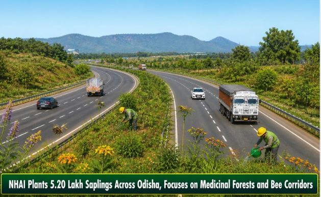 NHAI Plants 5.20 Lakh Saplings Across Odisha, Focuses on Medicinal Forests and Bee Corridors
