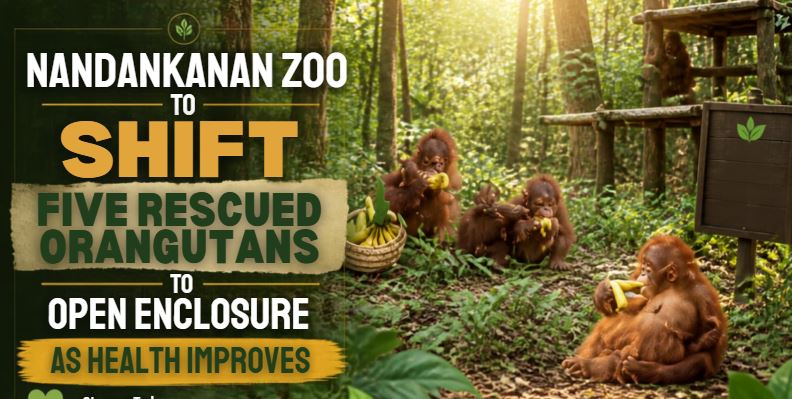 Nandankanan Zoo to shift five rescued orangutans to open enclosure as health improves