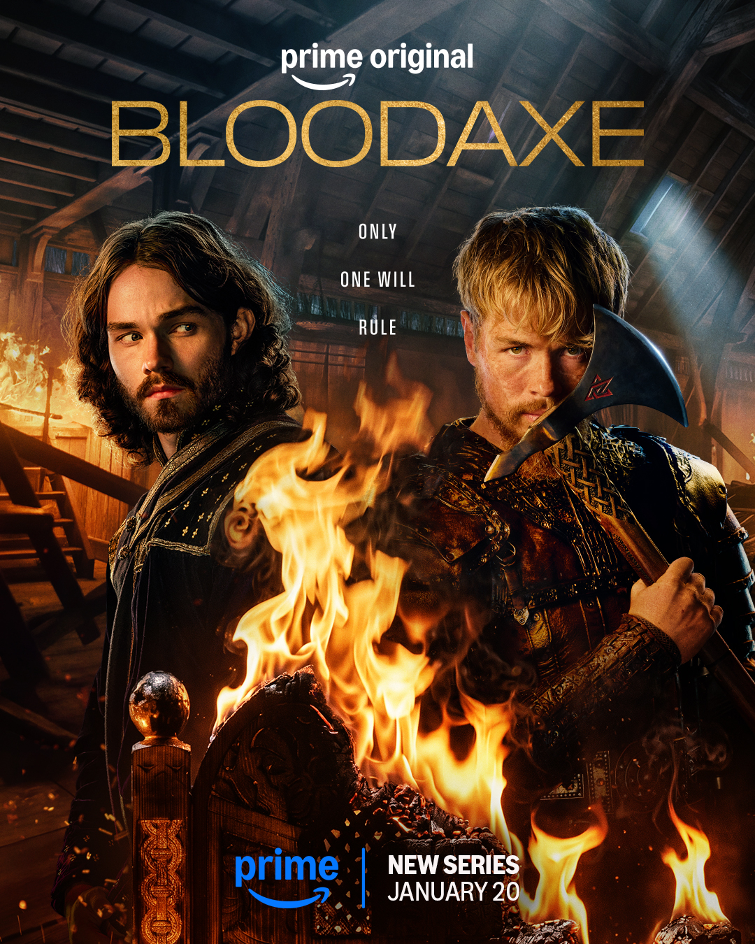 Prime Video Unveils Explosive Teaser and Premiere Date for New Original Series, Bloodaxe from the Creator of Vikings
