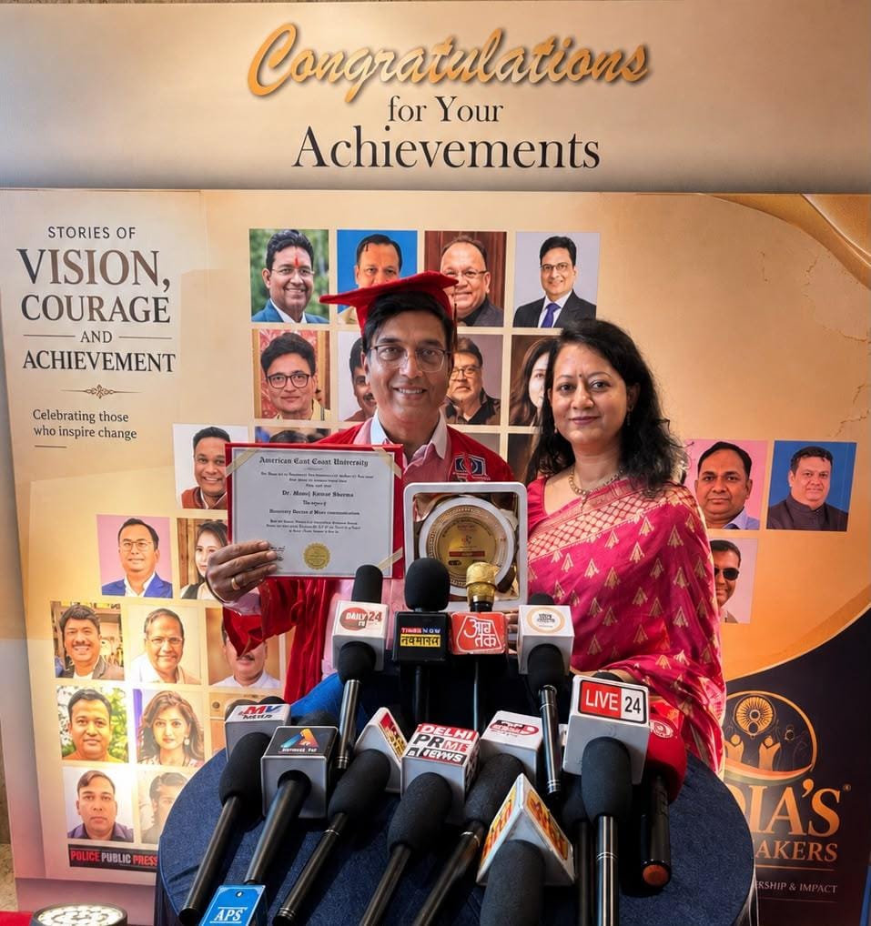 Manoj Kumar Sharma Conferred Honorary Doctorate in Mass Communication at National Media Conclave