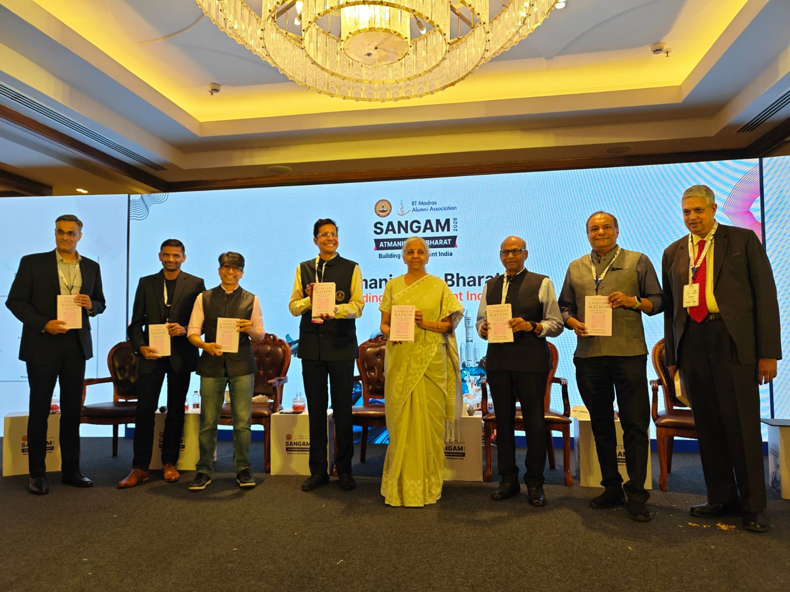 Celebrating a decade of UPI, Finance Minister Nirmala Sitharaman unveils&nbsp;Cashless Nation at Sangam 2026
