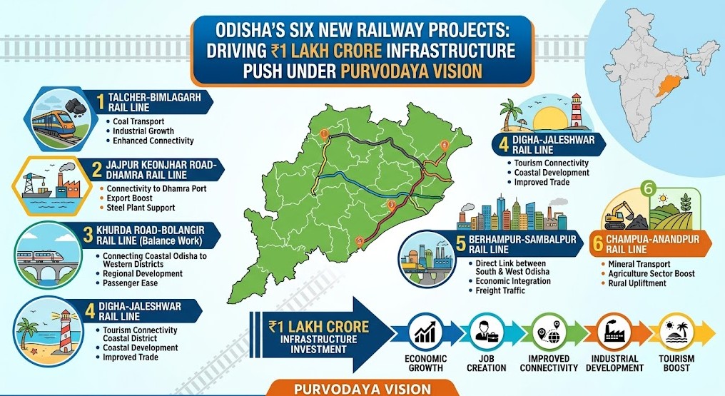 Odisha's six new railway projects to drive ₹1 lakh crore infrastructure push under Purvodaya vision