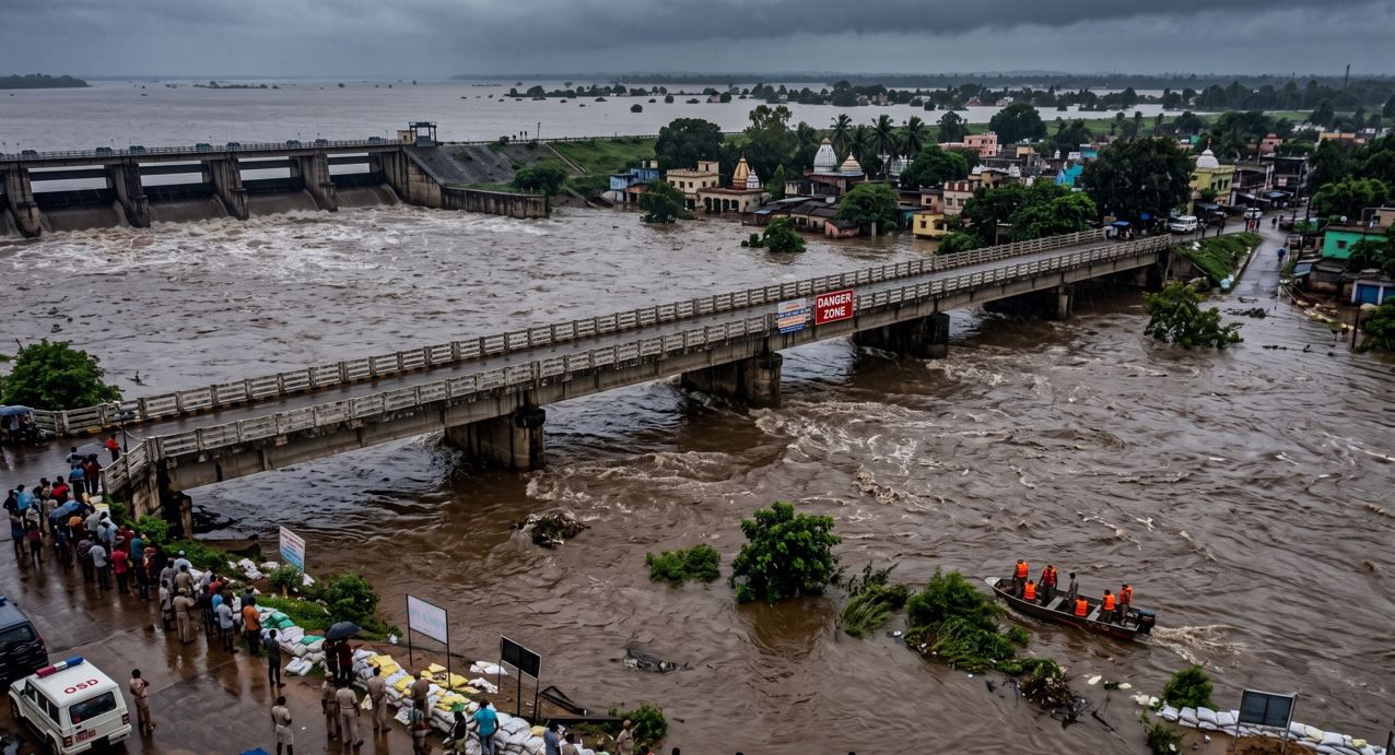 Flood Alert Issued as Water Levels Rise in Mahanadi, Bansadhara and Baitarani Rivers