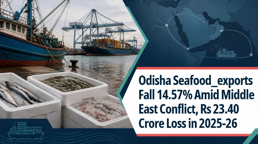 Odisha Seafood Exports Fall 14.57% Amid Middle East Conflict, Rs 23.40 Crore Loss in 2025-26