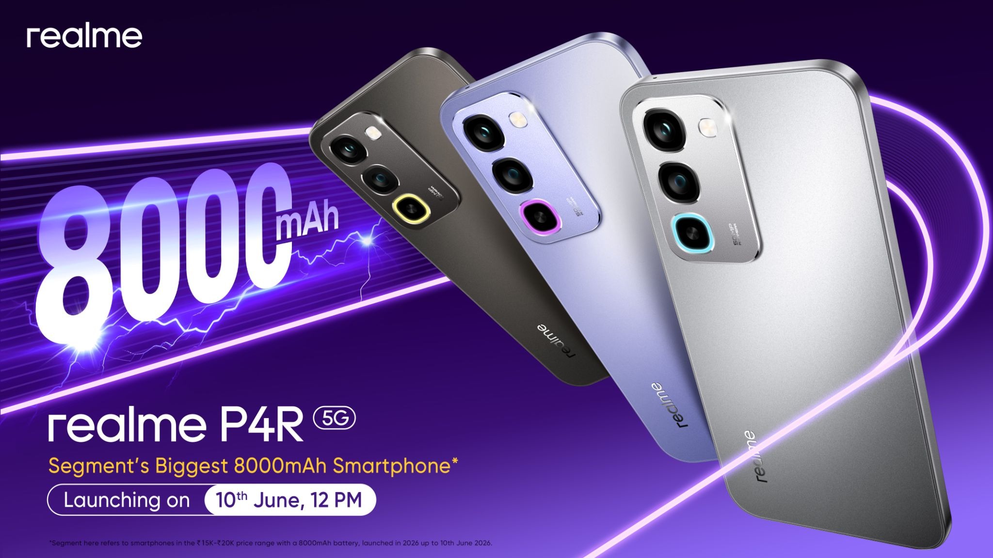 realme P4R 5G Set to Redefine Battery Performance with Segment&rsquo;s Biggest 8000mAh Titan Battery, Launching on 10th June