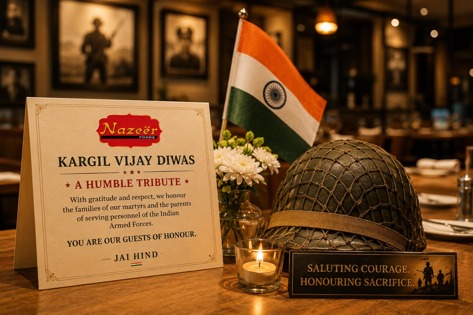Nazeer Zirakpur Honours Martyrs' Families and Parents of Serving Armed Forces Personnel with Complimentary Lunch on Kargil Vijay Diwas