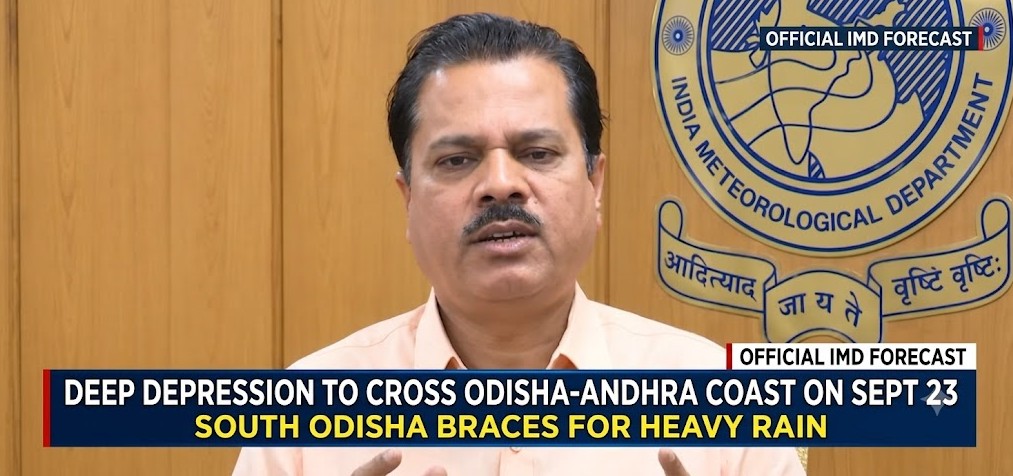 Deep Depression to Cross Odisha-Andhra Coast on Sept 23; South Odisha Braces for Heavy Rain