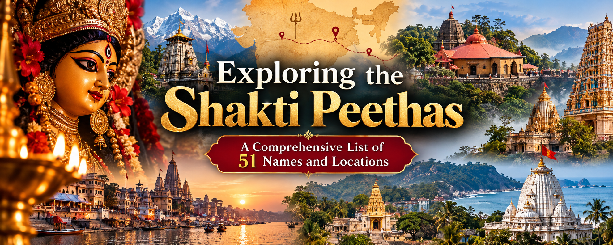 Exploring the Shakti Peethas: A Comprehensive List of 51 Names and Locations