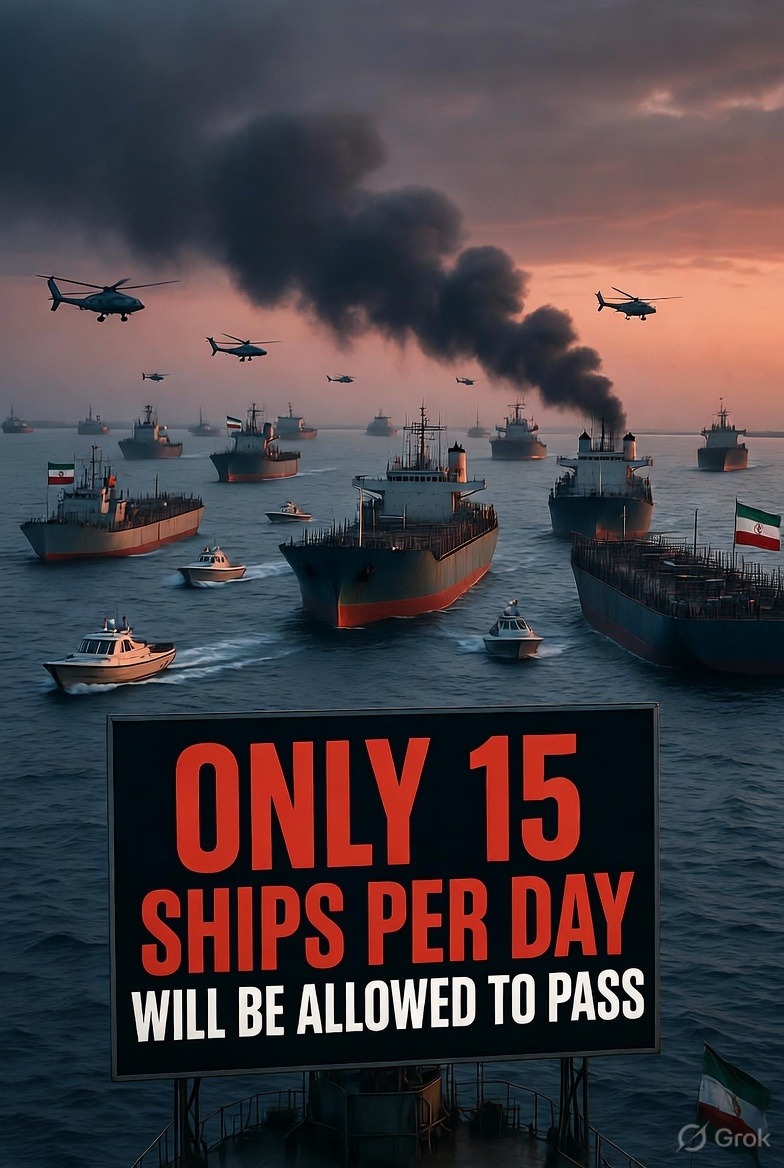 Iran Limits Strait of Hormuz Transit to 15 Vessels Daily Under Ceasefire Agreement